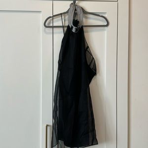 ABS Allen Schwartz Black and Gray Backless Dress